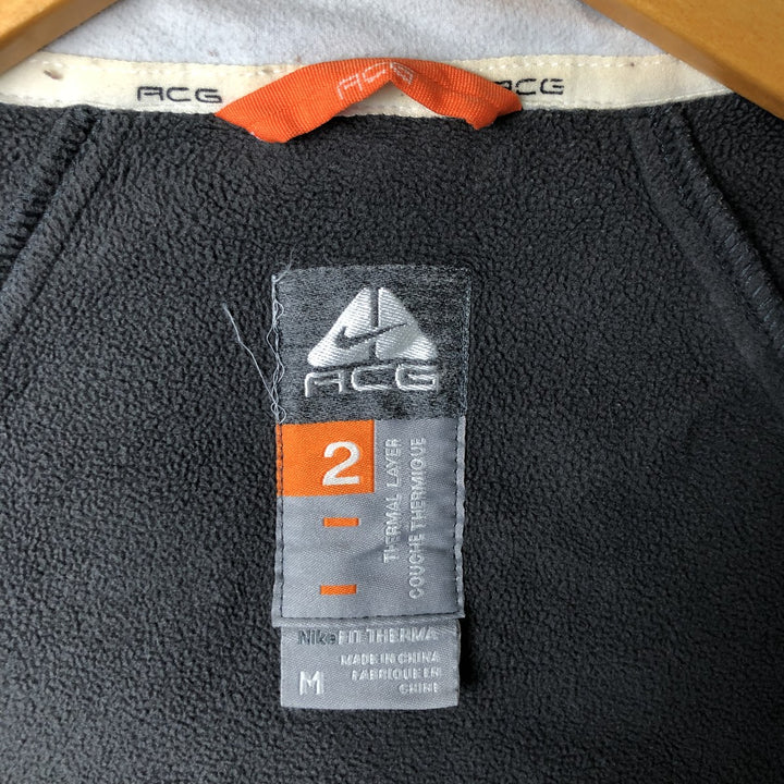 Nike ACG THERMAL LAYER 2 Windbreaker, Men's Size Medium polyester Charcoal Vintage Second Hand