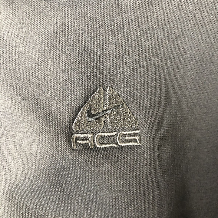 Nike ACG THERMAL LAYER 2 Windbreaker, Men's Size Medium polyester Charcoal Vintage Second Hand