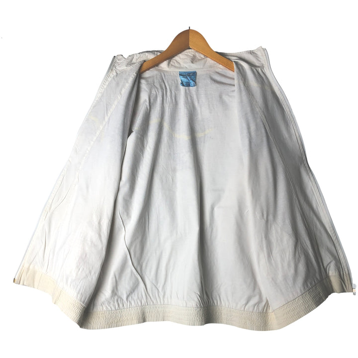 Vintage 1980'S Adidas Stefan Edberg model all-over print windbreaker, made in Spain, men's size XL cotton white type Vintage Second Hand