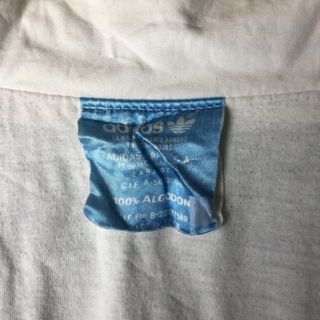 Vintage 1980'S Adidas Stefan Edberg model all-over print windbreaker, made in Spain, men's size XL cotton white type Vintage Second Hand