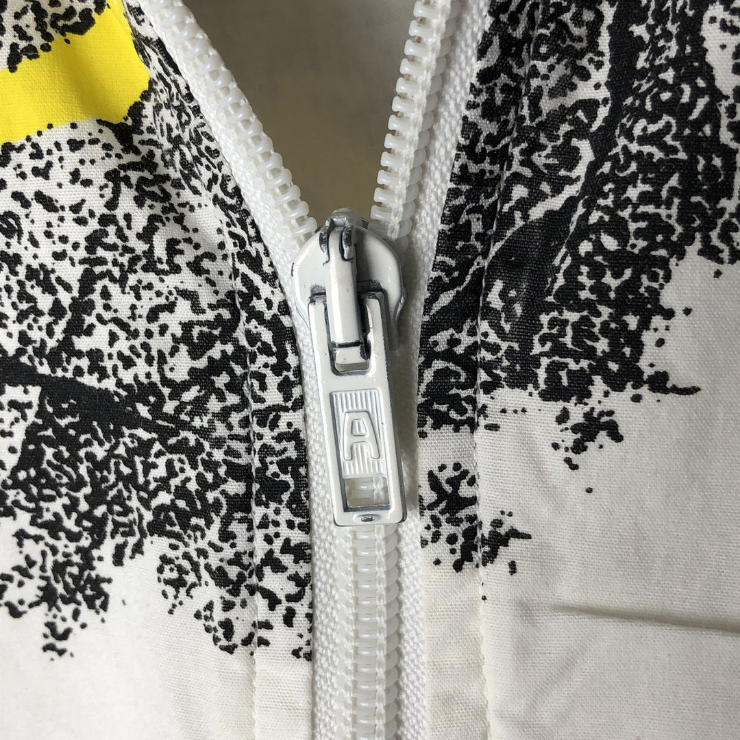 Vintage 1980'S Adidas Stefan Edberg model all-over print windbreaker, made in Spain, men's size XL cotton white type Vintage Second Hand