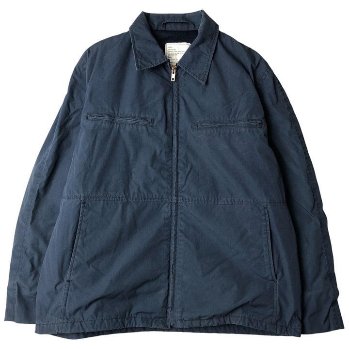 1980'S US Military Utility Jacket, Made in USA, Size 44R, Men's, Size L, Vintage polyester navy blue type Vintage Second Hand