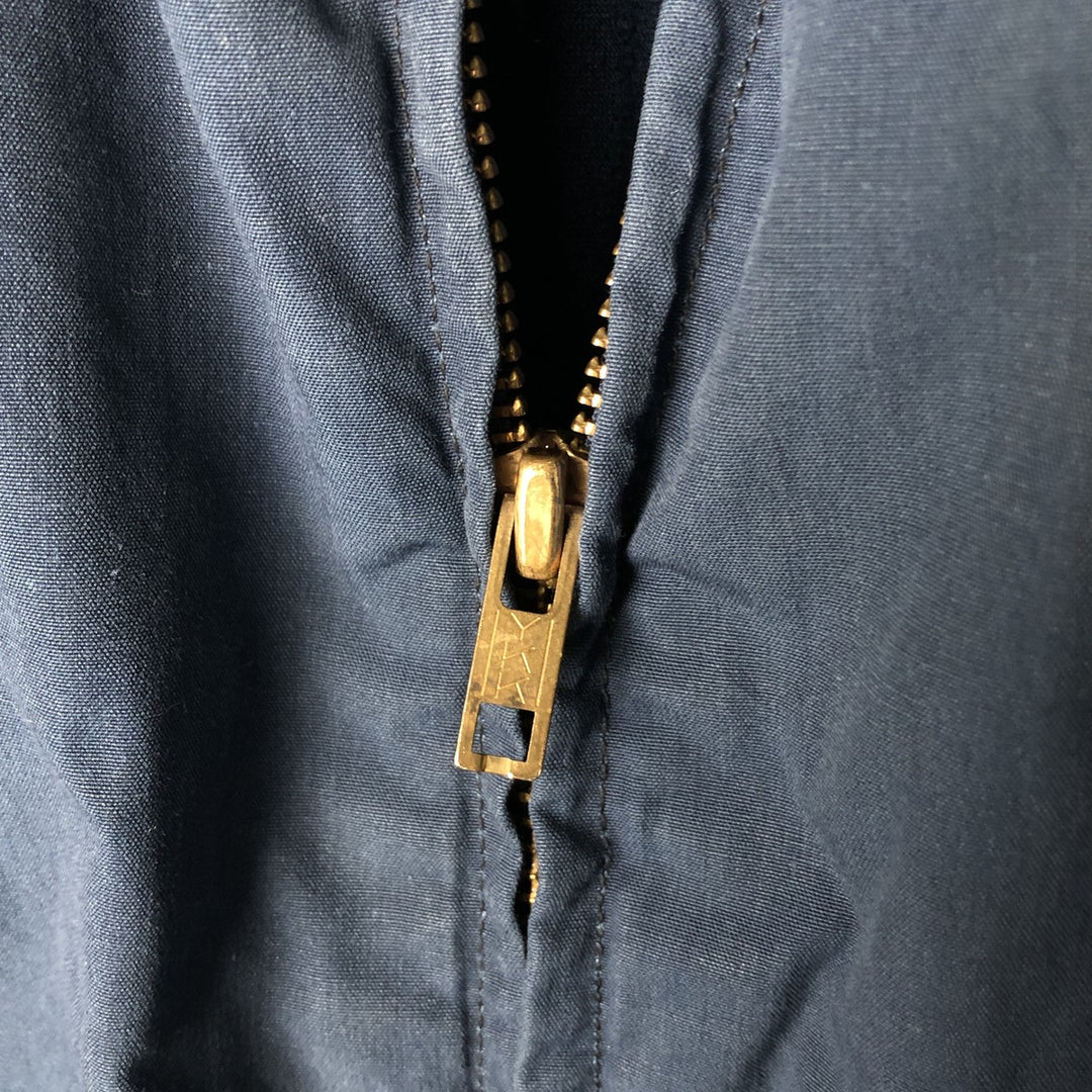 1980'S US Military Utility Jacket, Made in USA, Size 44R, Men's, Size L, Vintage polyester navy blue type Vintage Second Hand