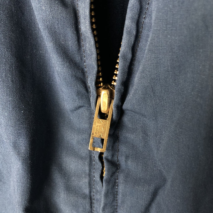 1980'S US Military Utility Jacket, Made in USA, Size 44R, Men's, Size L, Vintage polyester navy blue type Vintage Second Hand