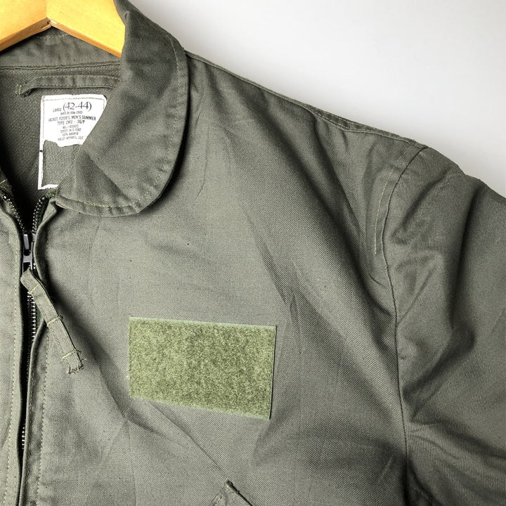 Authentic US military CWU-36P military flight jacket, made in USA, size LARGE (1942-1944), equivalent to men's L Aramid Khaki type Vintage Second Hand