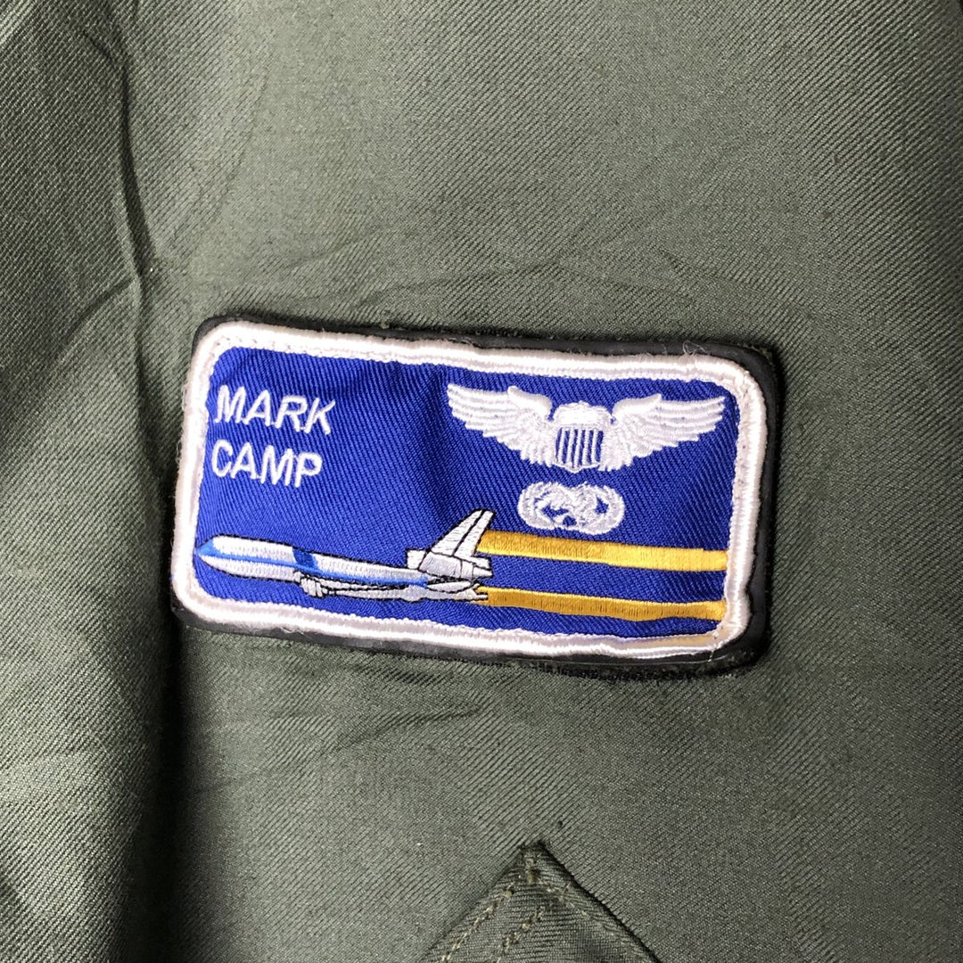 Authentic US military CWU-45P military flight jacket, made in USA, large, equivalent to men's size L unclear Khaki type Vintage Second Hand