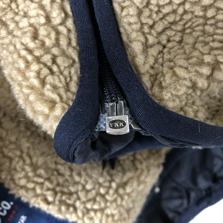 2000'S Ralph Lauren Polo Jeans Company Boa Jacket, Men's Size XL polyester beige type brown Vintage Second Hand