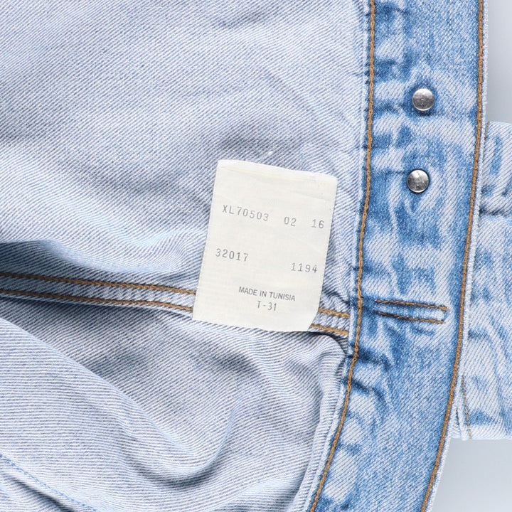 90'S Levi's 70503-0216 Denim Jacket, Men's Size XL, Vintage cotton blue type Vintage Second Hand