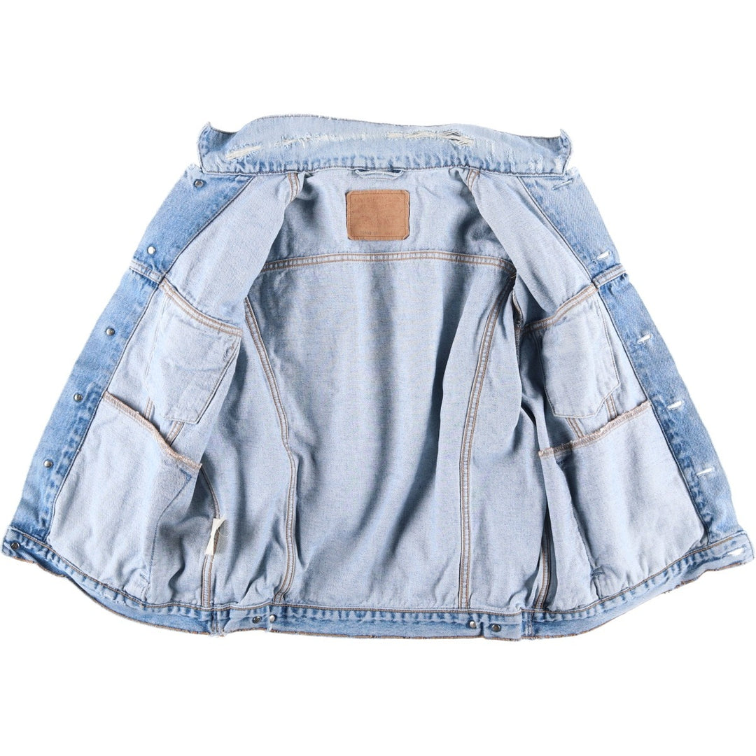90'S Levi's 70503-0214 denim jacket, denim jacket, men's size L, vintage unclear blue type Vintage Second Hand