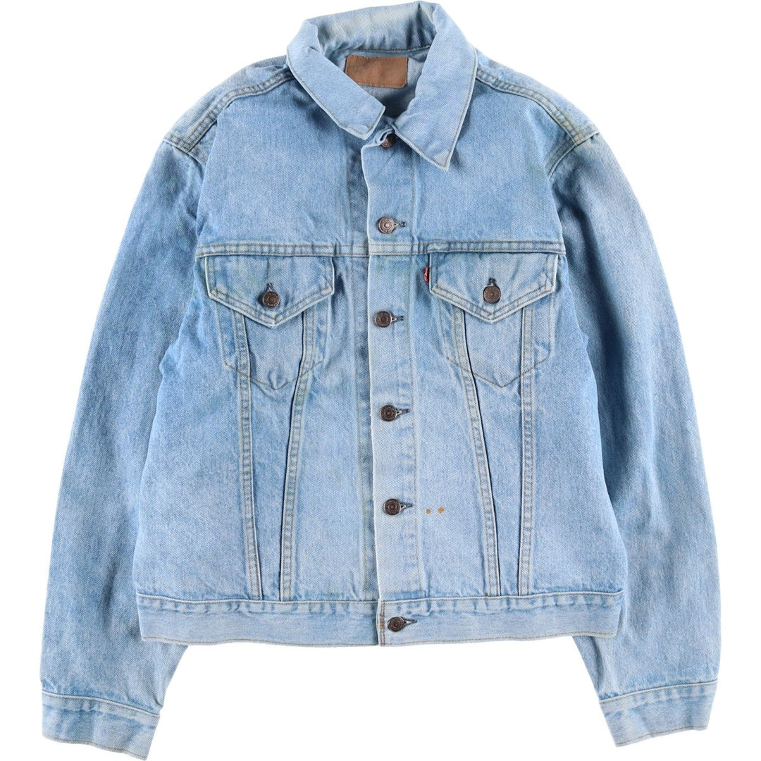 ~90'S Levi's denim jacket, denim jacket, made in the USA, men's size L, vintage cotton blue type Vintage Second Hand