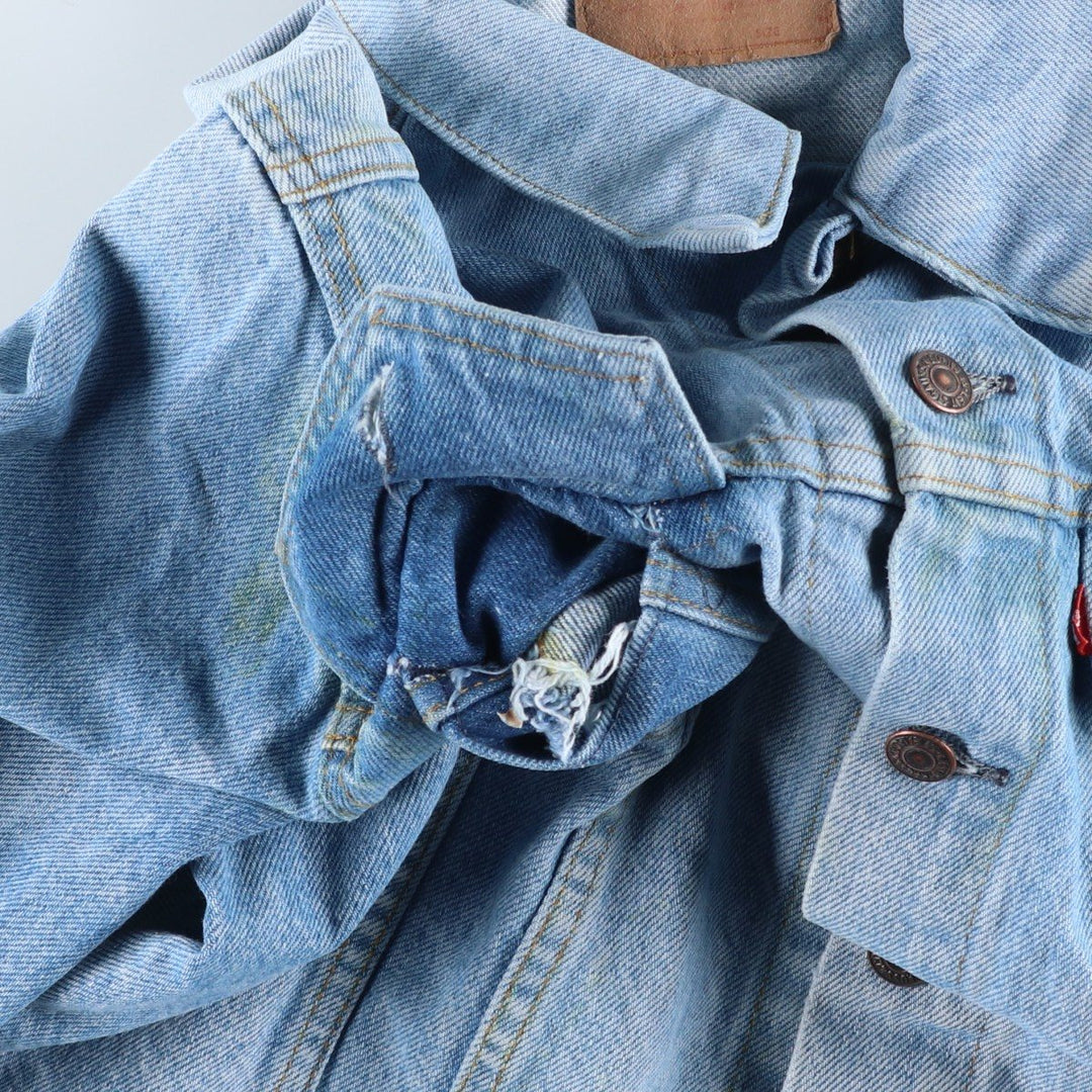 ~90'S Levi's denim jacket, denim jacket, made in the USA, men's size L, vintage cotton blue type Vintage Second Hand