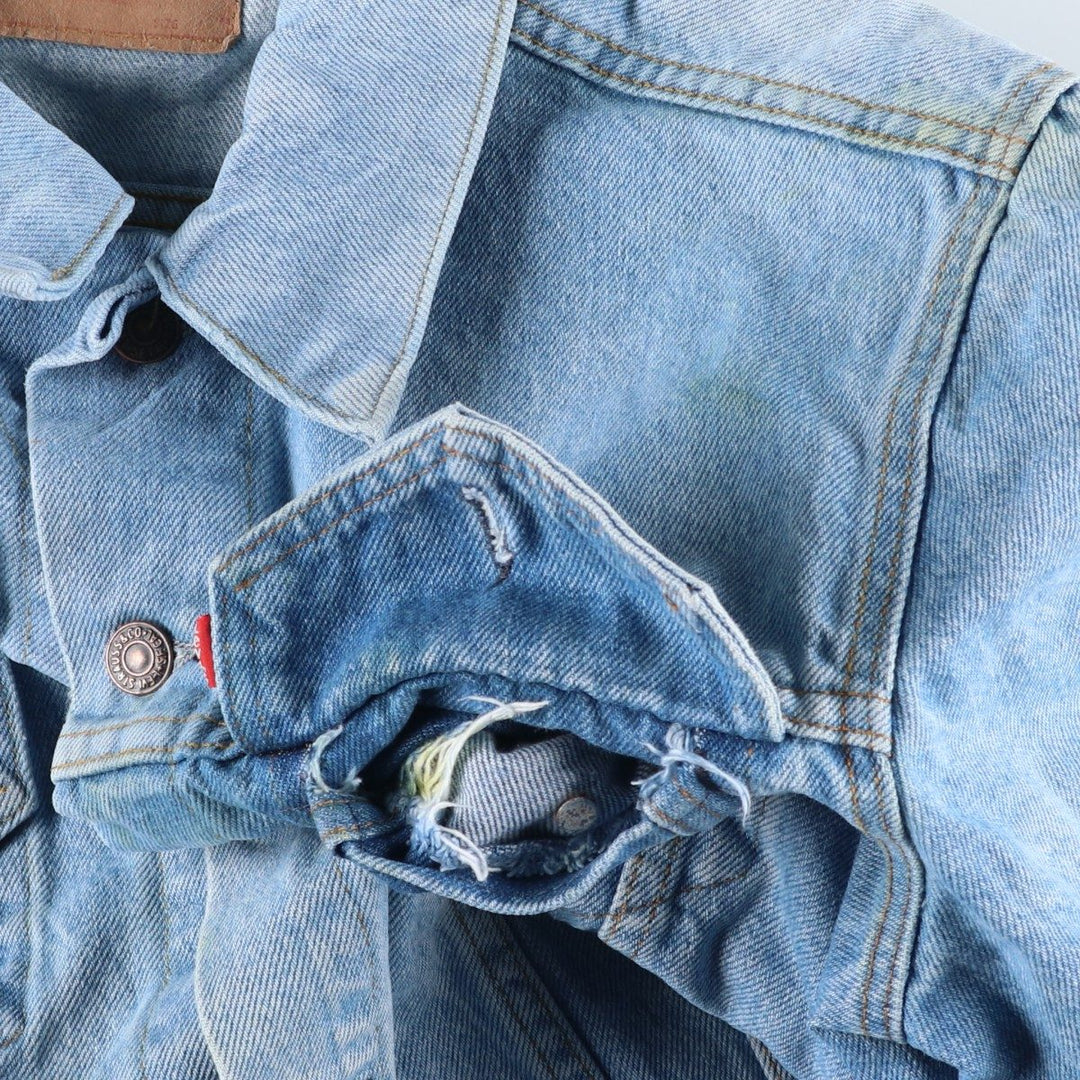 ~90'S Levi's denim jacket, denim jacket, made in the USA, men's size L, vintage cotton blue type Vintage Second Hand