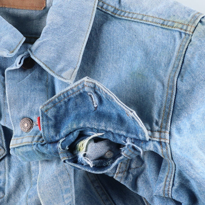 ~90'S Levi's denim jacket, denim jacket, made in the USA, men's size L, vintage cotton blue type Vintage Second Hand