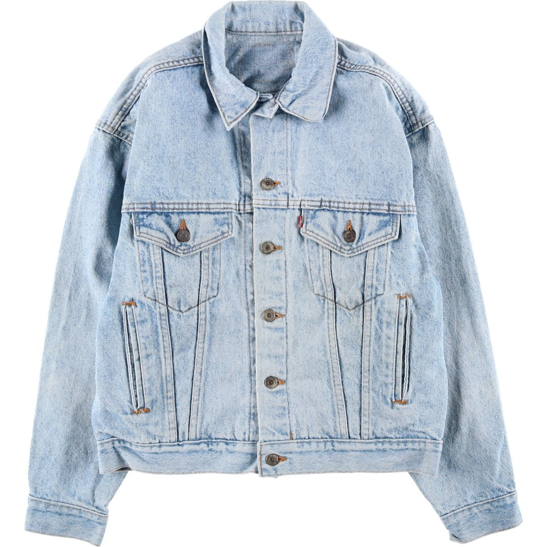 90'S Levi's 70507-4890 denim jacket, denim jacket, made in the USA, men's size L, vintage cotton blue type Vintage Second Hand