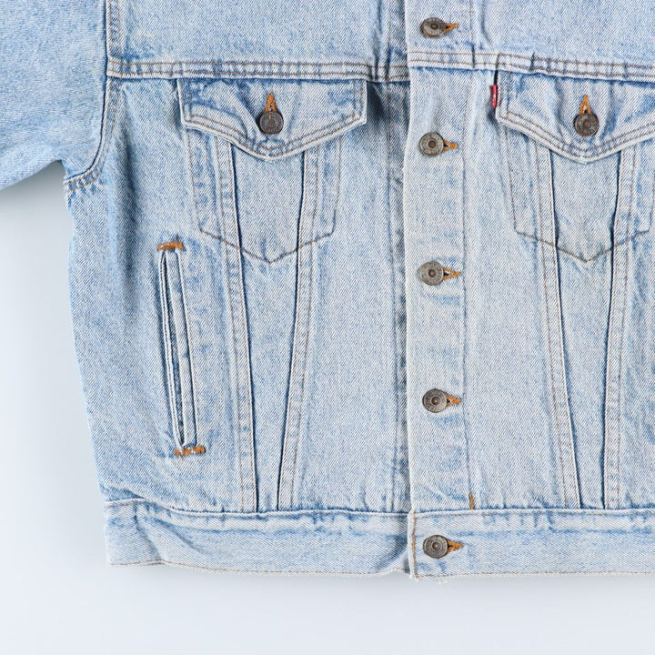 90'S Levi's 70507-4890 denim jacket, denim jacket, made in the USA, men's size L, vintage cotton blue type Vintage Second Hand