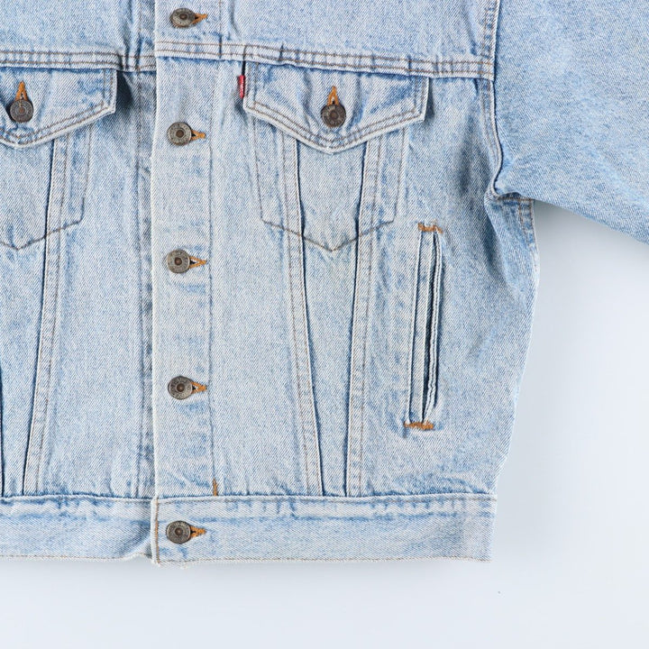 90'S Levi's 70507-4890 denim jacket, denim jacket, made in the USA, men's size L, vintage cotton blue type Vintage Second Hand