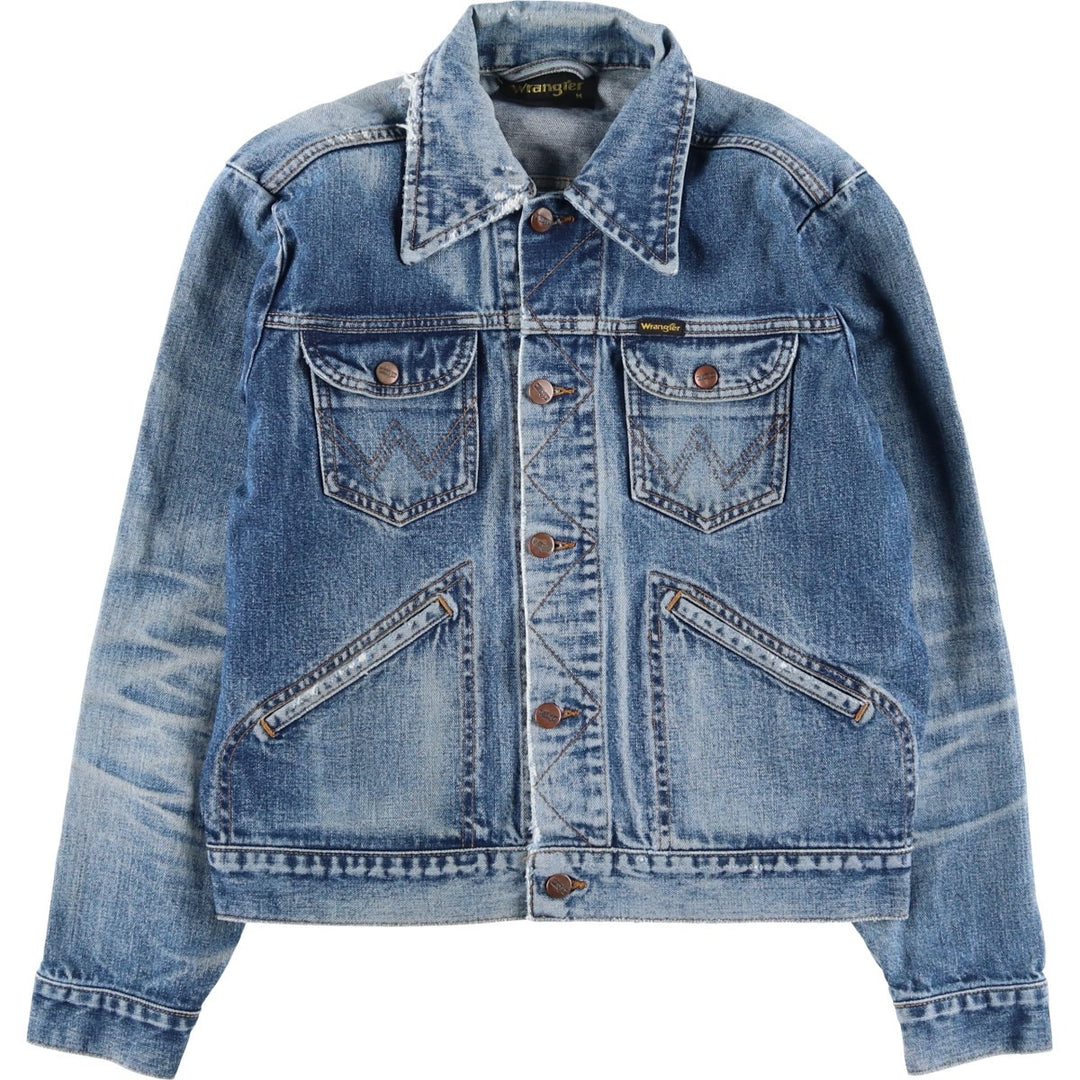 Vintage 1980'S Wrangler denim jacket, size M, men's cotton blue type Vintage Second Hand