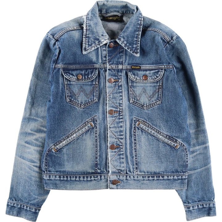 Vintage 1980'S Wrangler denim jacket, size M, men's cotton blue type Vintage Second Hand