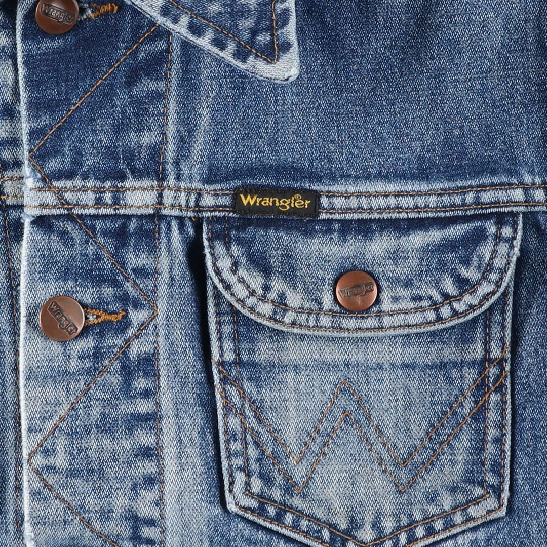 Vintage 1980'S Wrangler denim jacket, size M, men's cotton blue type Vintage Second Hand