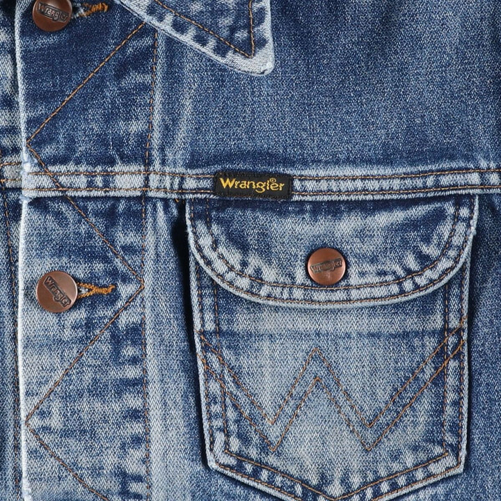 Vintage 1980'S Wrangler denim jacket, size M, men's cotton blue type Vintage Second Hand