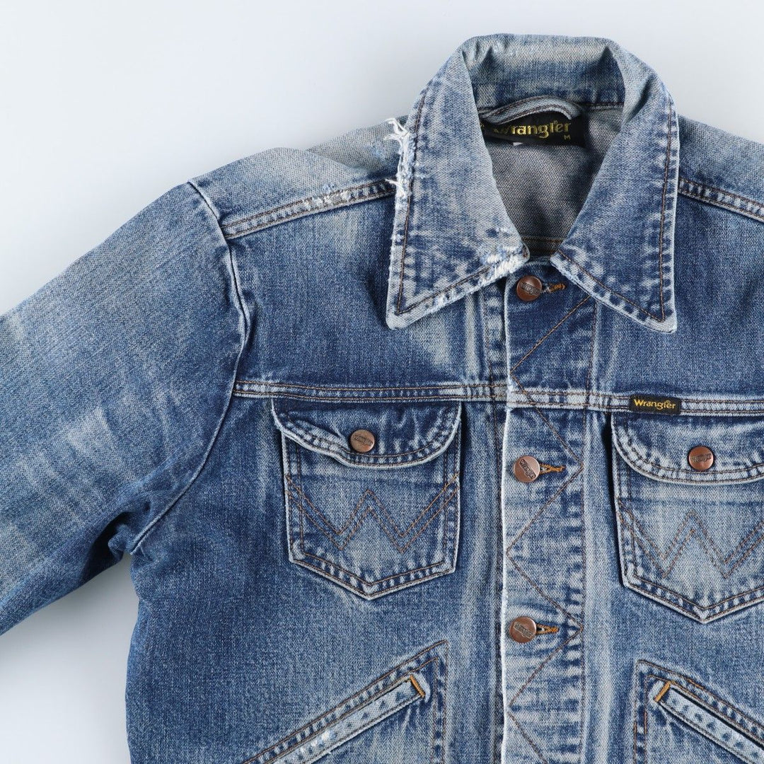 Vintage 1980'S Wrangler denim jacket, size M, men's cotton blue type Vintage Second Hand