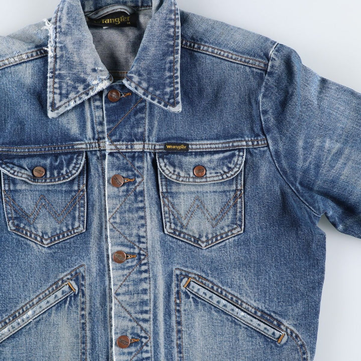Vintage 1980'S Wrangler denim jacket, size M, men's cotton blue type Vintage Second Hand