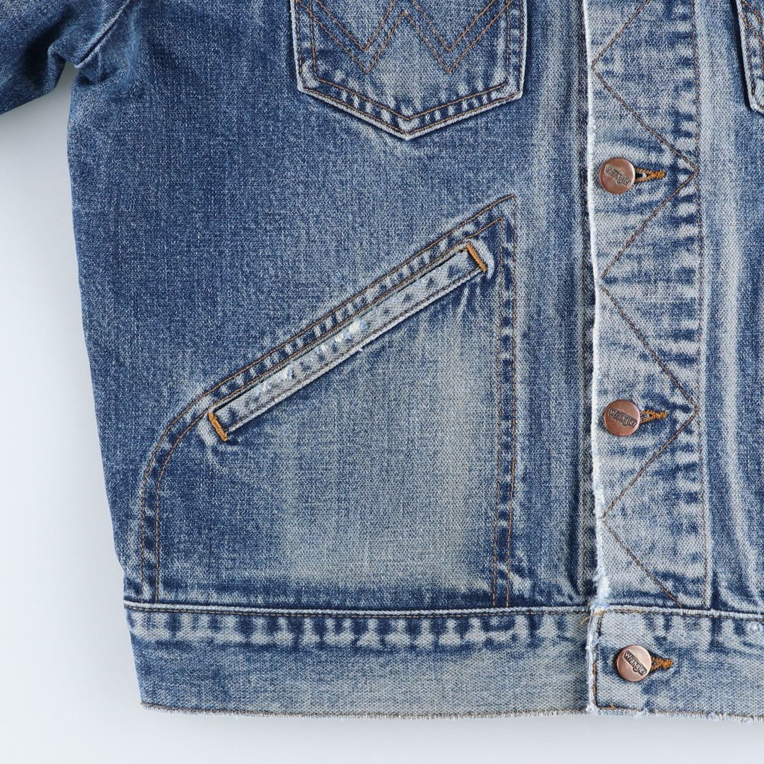 Vintage 1980'S Wrangler denim jacket, size M, men's cotton blue type Vintage Second Hand