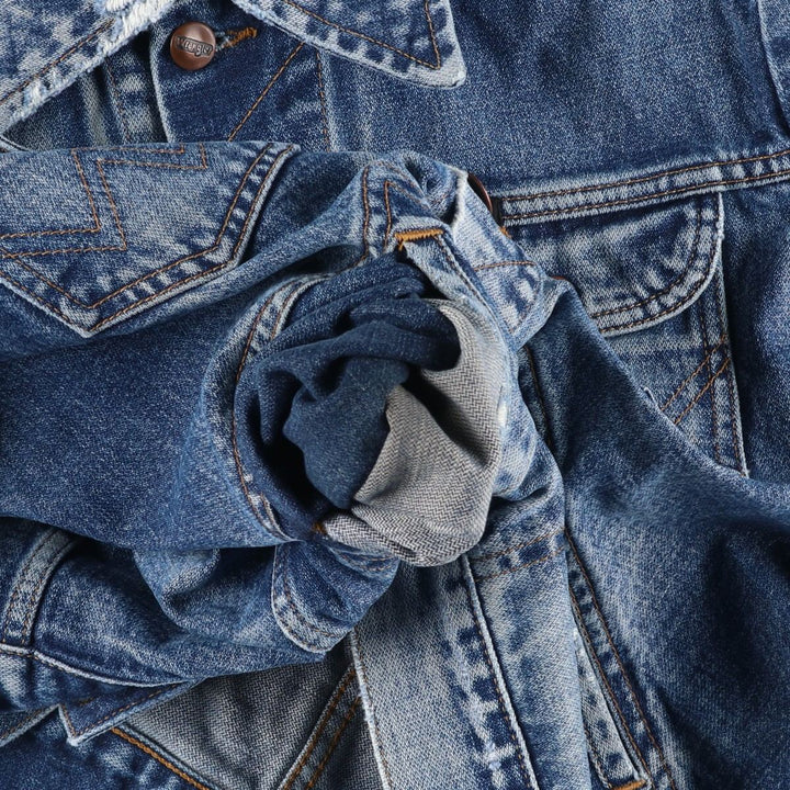 Vintage 1980'S Wrangler denim jacket, size M, men's cotton blue type Vintage Second Hand