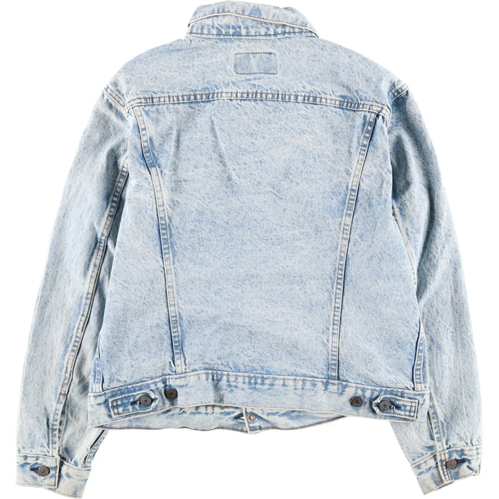90'S Levi's 70506-0217 Chemical Wash Denim Jacket, Made in USA, Men's Size Medium, Vintage cotton blue type Vintage Second Hand