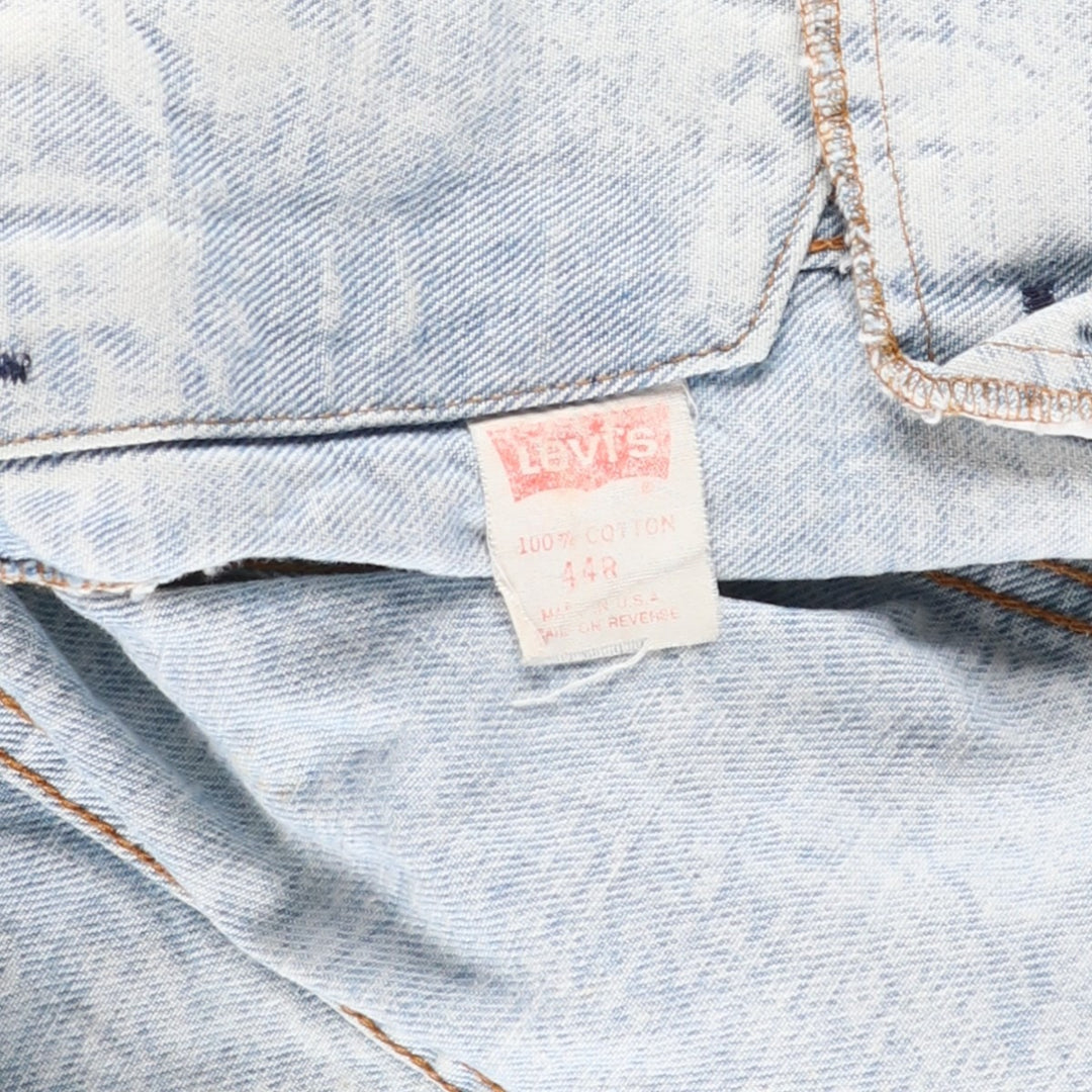 90'S Levi's 70506-0217 Chemical Wash Denim Jacket, Made in USA, Men's Size Medium, Vintage cotton blue type Vintage Second Hand