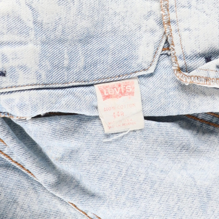 90'S Levi's 70506-0217 Chemical Wash Denim Jacket, Made in USA, Men's Size Medium, Vintage cotton blue type Vintage Second Hand