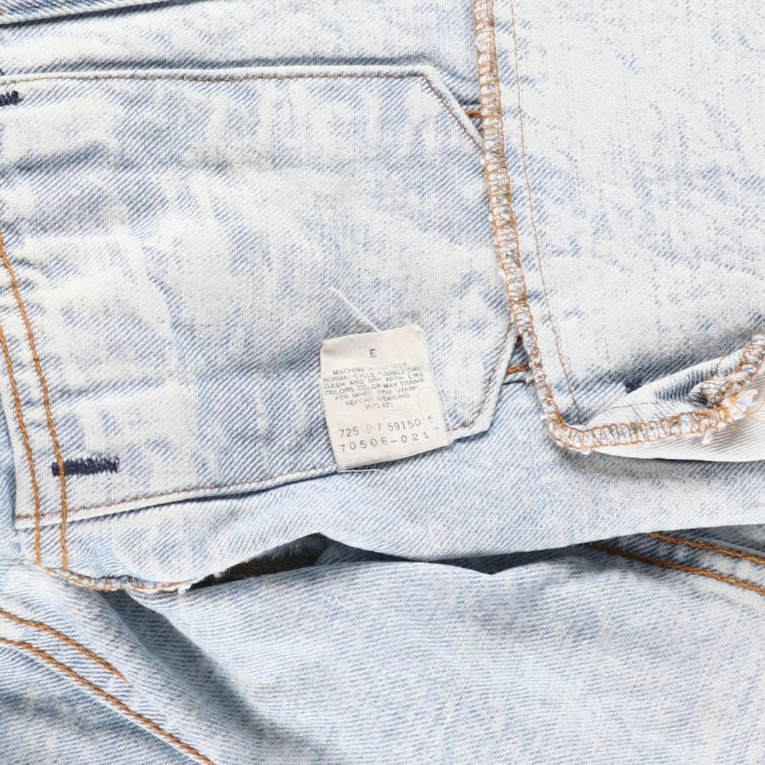 90'S Levi's 70506-0217 Chemical Wash Denim Jacket, Made in USA, Men's Size Medium, Vintage cotton blue type Vintage Second Hand
