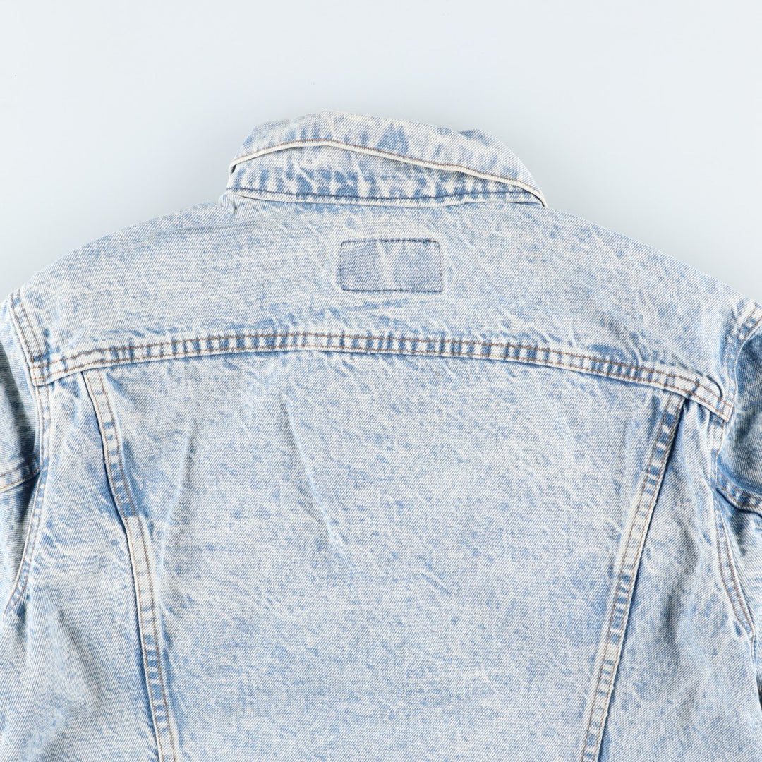 90'S Levi's 70506-0217 Chemical Wash Denim Jacket, Made in USA, Men's Size Medium, Vintage cotton blue type Vintage Second Hand