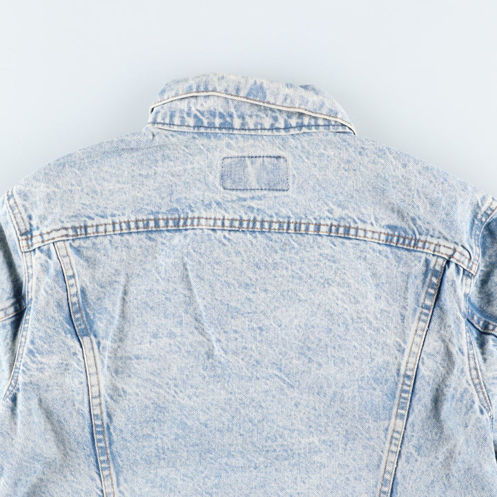 90'S Levi's 70506-0217 Chemical Wash Denim Jacket, Made in USA, Men's Size Medium, Vintage cotton blue type Vintage Second Hand