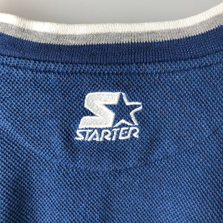 Vintage 90'S Starter NFL Dallas Cowboys Thermal Sweatshirt, Men's Size XL polyester blue type Vintage Second Hand