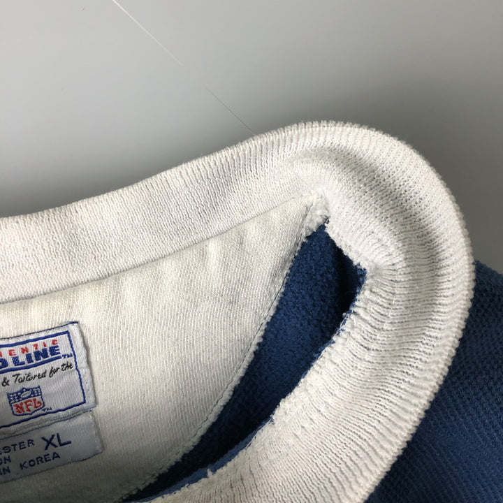 Vintage 90'S Starter NFL Dallas Cowboys Thermal Sweatshirt, Men's Size XL polyester blue type Vintage Second Hand