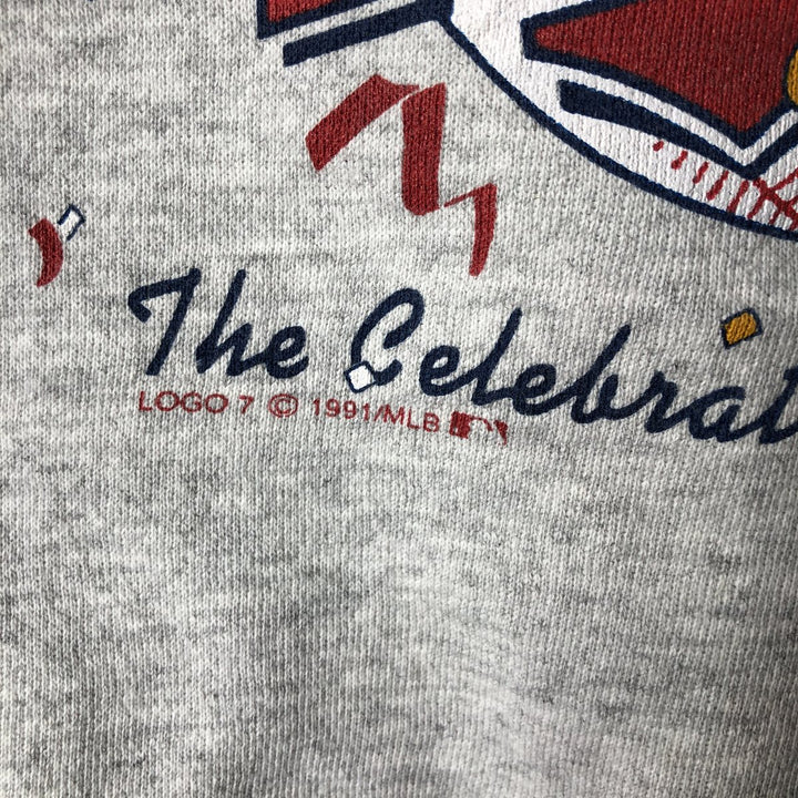 Vintage 90'S Tultex SuperWeight MLB Minnesota Twins Print Sweatshirt, Made in USA, Men's Size XL cotton gray type Vintage Second Hand