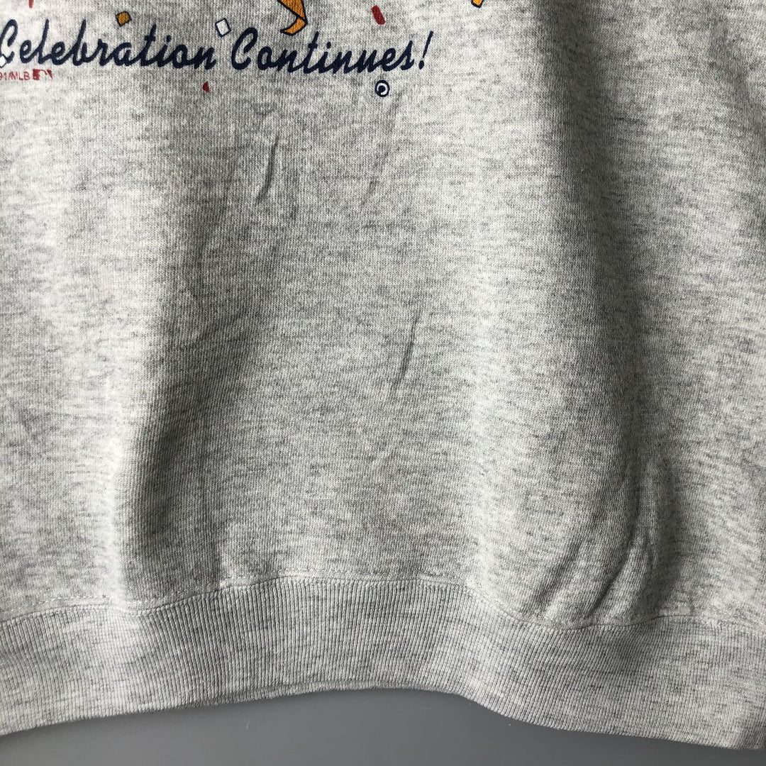 Vintage 90'S Tultex SuperWeight MLB Minnesota Twins Print Sweatshirt, Made in USA, Men's Size XL cotton gray type Vintage Second Hand