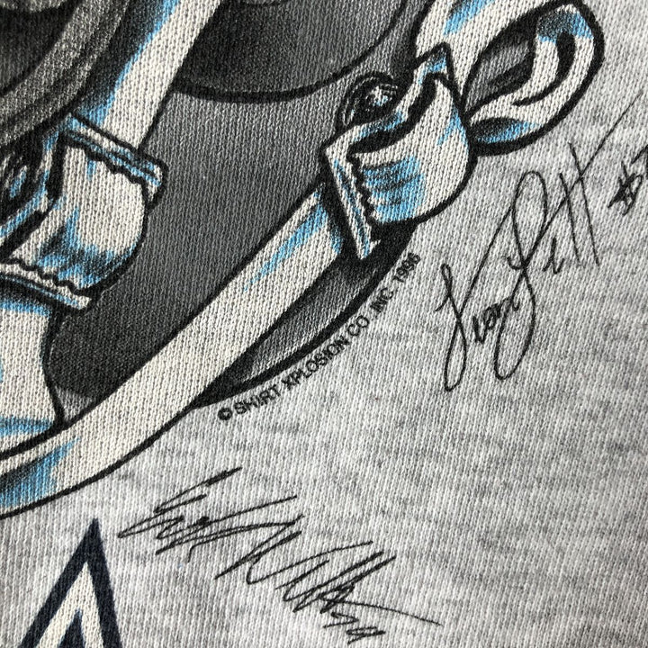 Vintage 90'S Delta NFL Dallas Cowboys print sweatshirt, Made in USA, Men's Size Large polyester gray type Vintage Second Hand