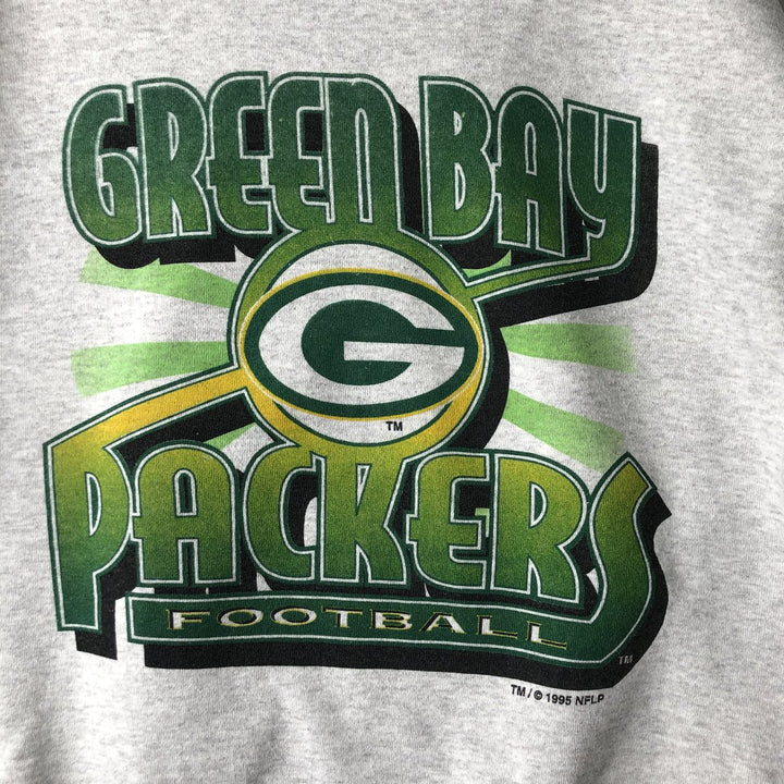 Vintage 90'S Delta NFL Green Bay Packers Print Sweatshirt, Made in USA, Men's XL cotton gray type Vintage Second Hand