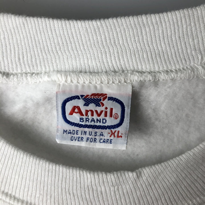 1980'S Anvil MLB 1989 World Series Printed Sweatshirt, Men's Size XL polyester white type Vintage Second Hand