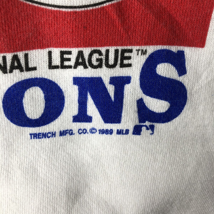 1980'S Anvil MLB 1989 World Series Printed Sweatshirt, Men's Size XL polyester white type Vintage Second Hand