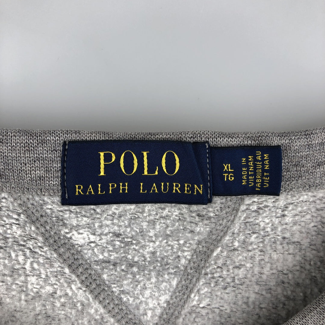Ralph Lauren POLO RALPH LAUREN One-point logo sweatshirt, sweatshirt, men's XL size cotton gray type Vintage Second Hand