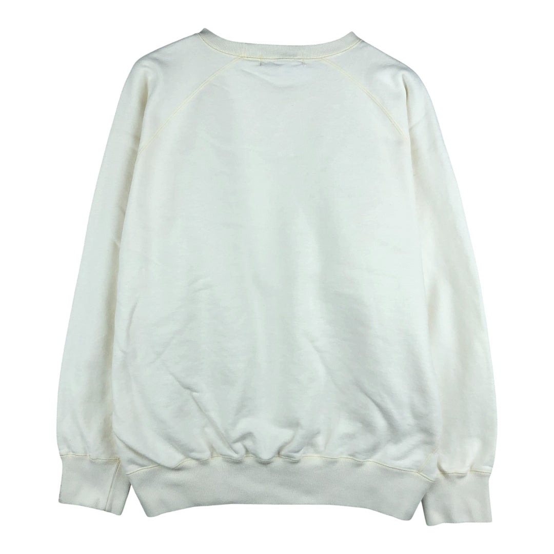 Ralph Lauren POLO by Ralph Lauren One Point Logo Sweatshirt Trainer Men's L size cotton white type Vintage Second Hand