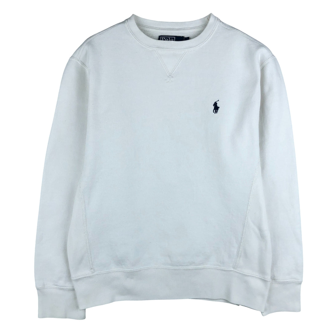 Ralph Lauren POLO by Ralph Lauren One Point Logo Sweatshirt Trainer Men's S Size cotton white type Vintage Second Hand
