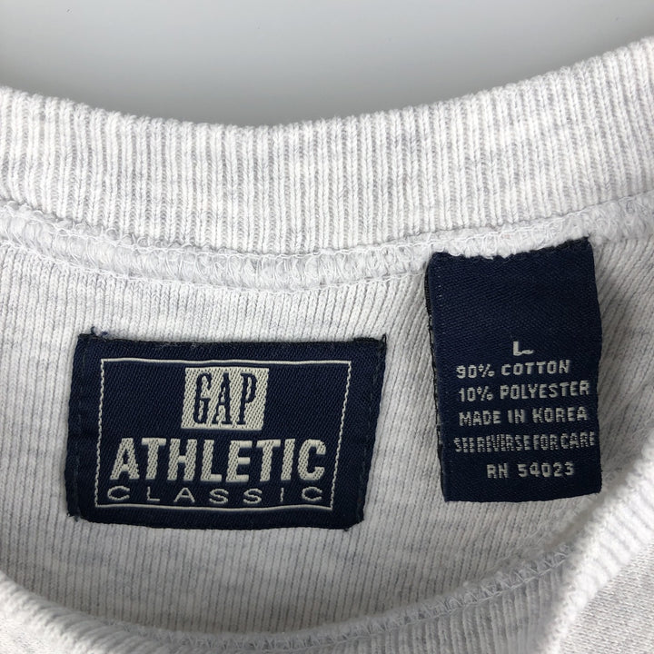 Vintage 90'S GAP ATHLETIC CLASSIC logo sweatshirt, men's size L. cotton white type Vintage Second Hand