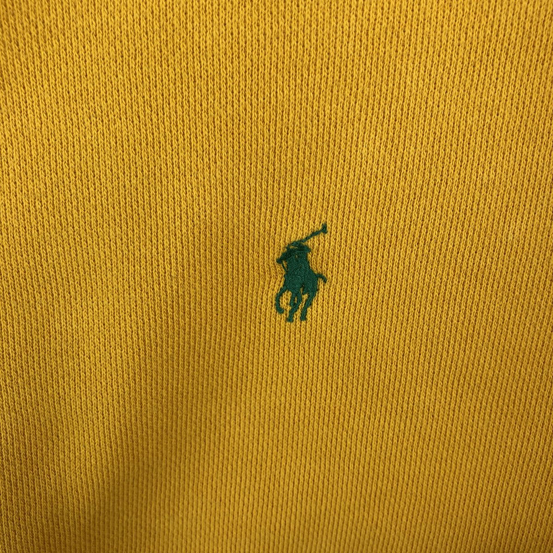 Ralph Lauren POLO by Ralph Lauren One Point Logo Sweatshirt Trainer Men's L size cotton yellow type Vintage Second Hand