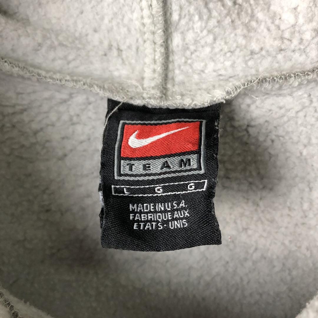 90'S Nike Team College Pullover Hoodie, Made in USA, Men's Size L cotton gray type Vintage Second Hand