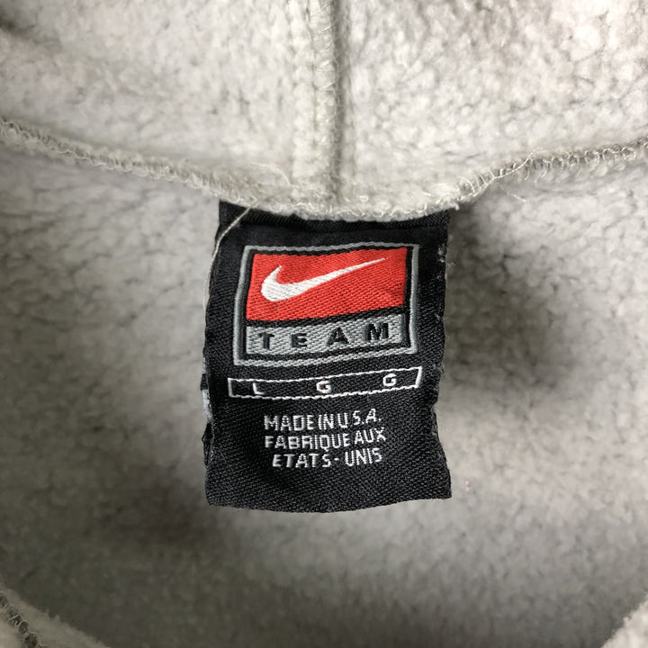 90'S Nike Team College Pullover Hoodie, Made in USA, Men's Size L cotton gray type Vintage Second Hand