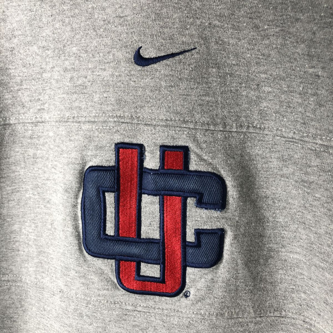 90'S Nike Team College Pullover Hoodie, Made in USA, Men's Size L cotton gray type Vintage Second Hand